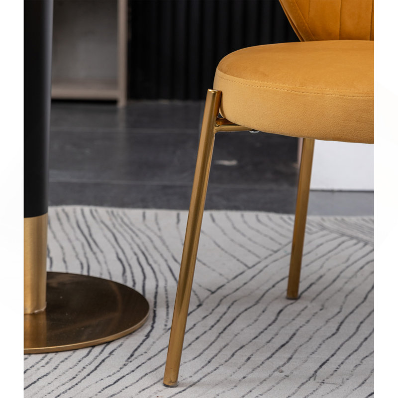 Chaise de salle à manger Amoa, Jaune