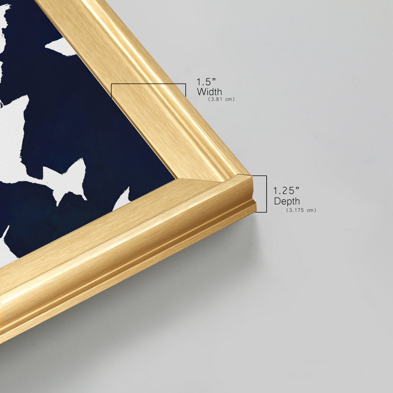 «All Aflutter III», reproduction d'art sur toile encadrée, H 34,5 po x l 34,5 po x P 1,5 po, Cadre blanc