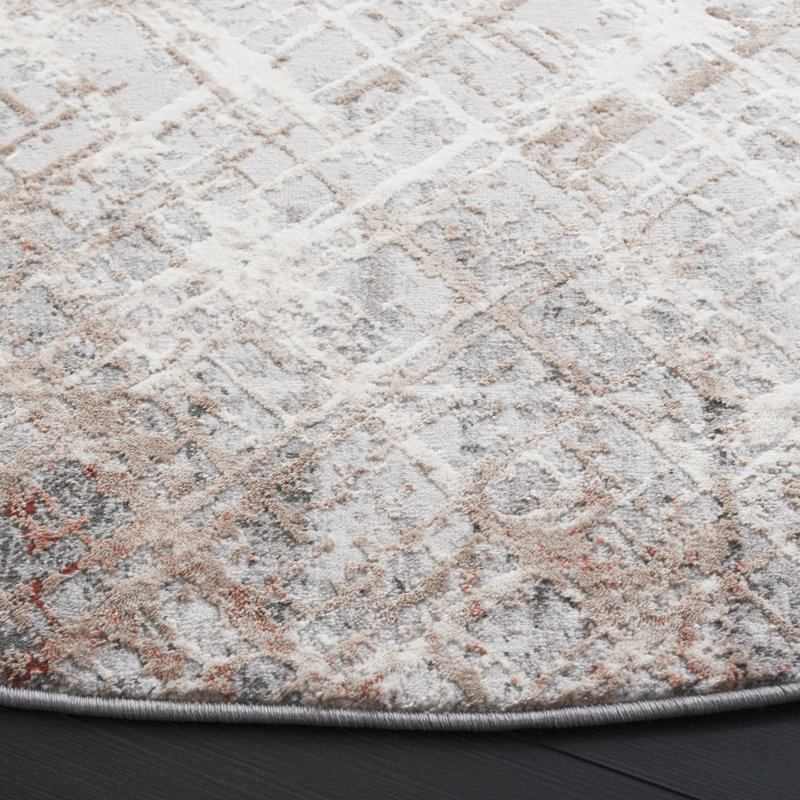 Vogue Performance Abstract Rug, Round 6'7"