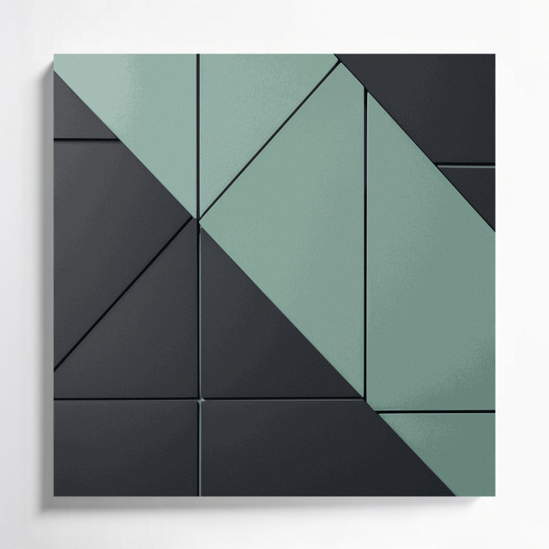 Minimalisme 46, art mural sur toile grise, H 32 po x l 32 po