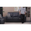 Fauteuil moderne en similicuir de 36 po avec accoudoirs uniques-154105175