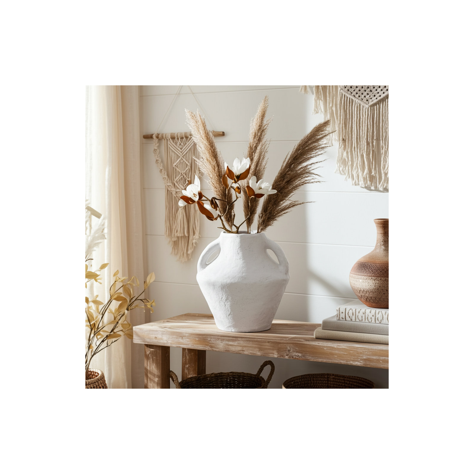 Roger 14" Handmade Paper Mache Table Vase
