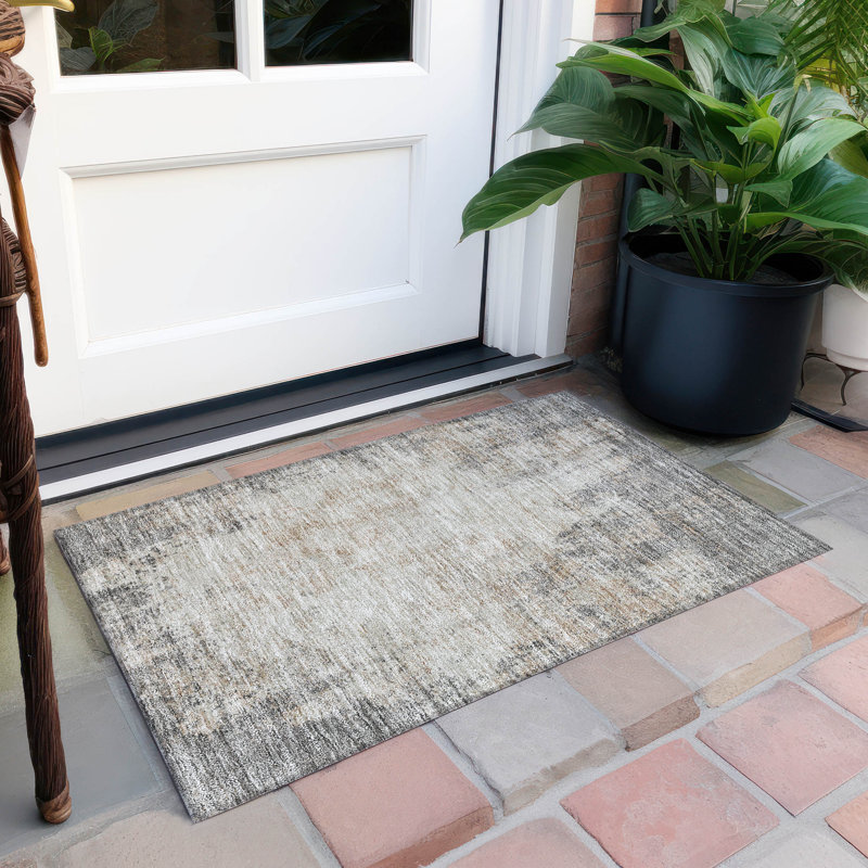 Tapis rectangulaire Aleighna avec envers antidérapant, Rectangle 1 pi 8 po x 2 pi 6 po