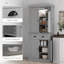Armoire de cuisine 71 "avec lumières DEL, 6 tablettes de porte, un tiroir et 4 tablettes réglables, gris-442169986