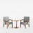 Fabric Accent Arm Chair Set Of 2 With Round Wood Table-889856294