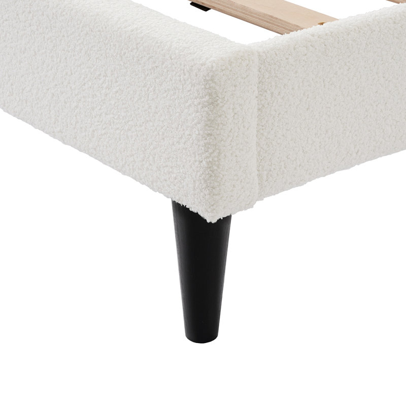 Structure de lit tête de lit Lambswool Petal, Lit double