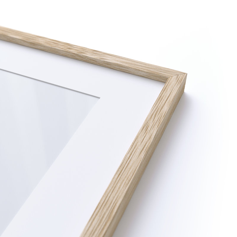 Wood Picture Frame - Set of 4, 20" x 20" with mat for 16" x 16", Beige