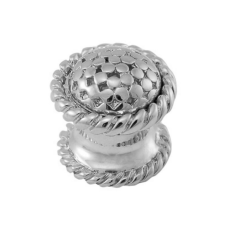 Tiziano Mushroom Knob, 0.875" H x 0.875" W x 0.875" D, Polished Silver