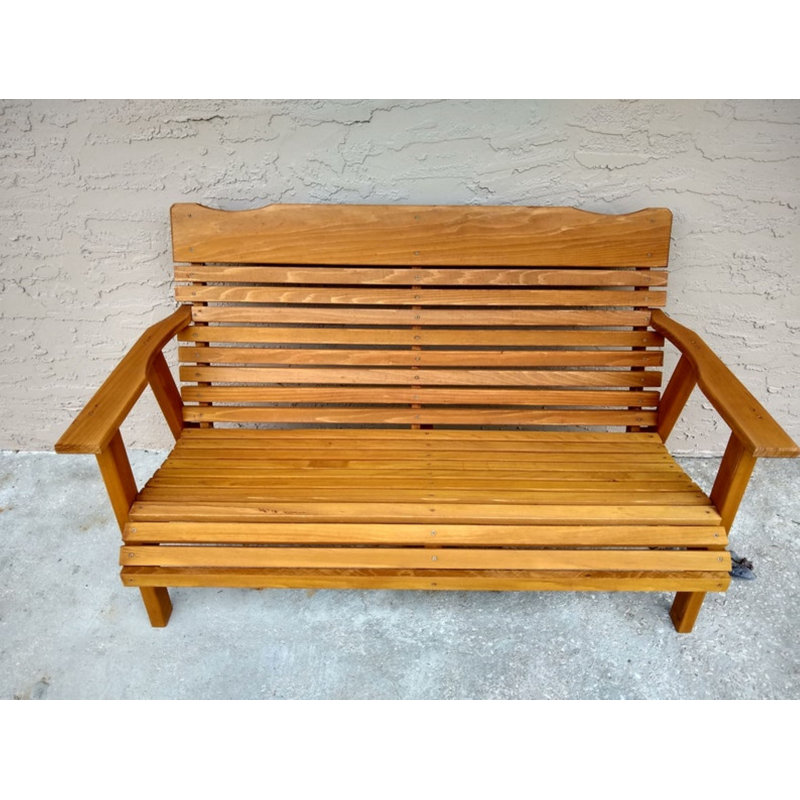 Banc de jardin en bois fabriqué Amish, Rouge