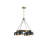 4-Light Metal Shade Chandelier