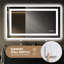Miroir de salle de bain 24 x 36 pouces à DEL intelligent avec fonction à intensité variable, luminosité réglable de 10% à 100%, température de couleur sélectionnable de 3 000 K blanc chaud, 4 500 K neutre ou lumière du jour 6 000 K, intégré-1397066763