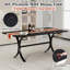 Modern Rectangle Dining Table Set for 4-6, Marble Texture Kitchen Table and Faux Leather Upholstered Chair for Dining Room-128989606-128989609