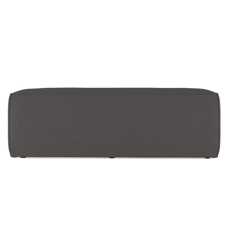 Varick Oversize Track-Arm Sofa with Flange, 30" H x 96" W x 41" D, Crushed Velvet Graphite, Ebony