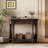 Narrow Console Table With Curved Corner, Retro Entryway Table With Top Drawer And Open Shelf, Sofa Table Console Tables For Entryway, Hallway And Living Room (Espresso)-1193378232