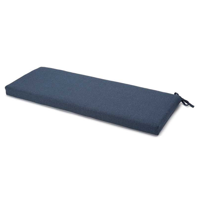 Coussin de banc d'extérieur, tissu performant, 44 x 18 x 3 pouces, Polyester indigo