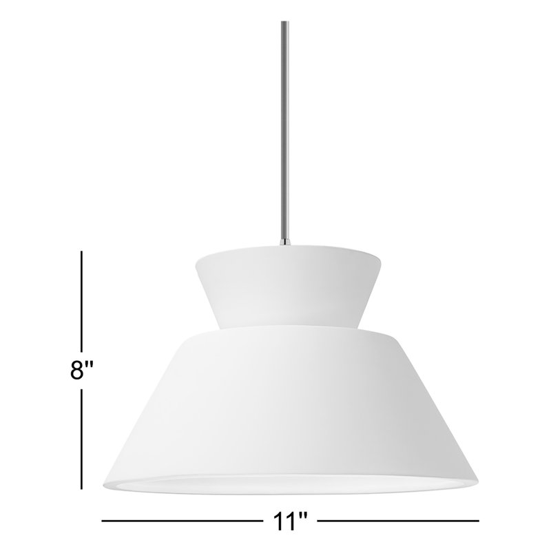 Logan 1 - Light Single Geometric Pendant, Incandescent (Not Included), Matte Black, Antique Silver