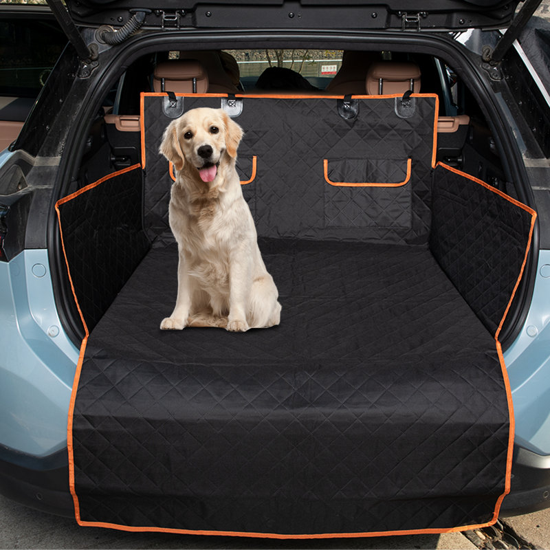Tapis de siège imperméable pour caravane berline imperméable pour chien, Noir, L 65 po x P 72 po x H 22 po