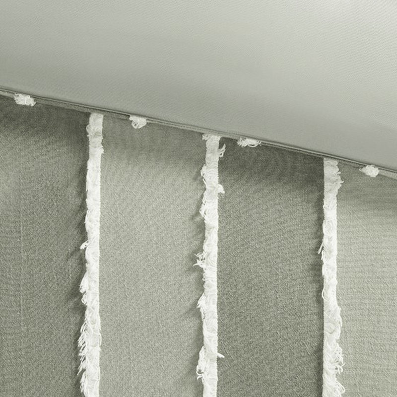 Housse de couette très grand / très grand en coton avec garniture rayée 100% pour les attaches et les taies décoratives