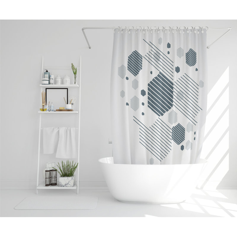 Dimphy Polyester Shower Curtain Set