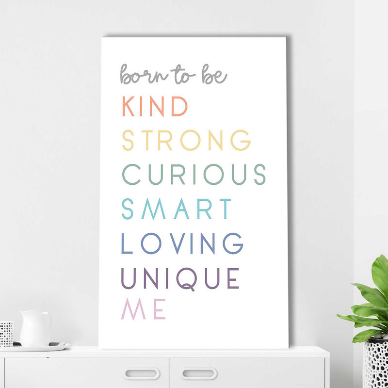 «Born to be me» par Anna Quach - impression, Toile tendue, H 40 po x l 24 po x P 1,5 po