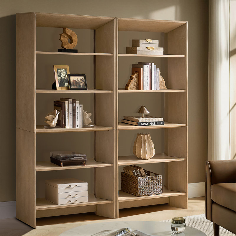 Bibliothèque Cooney Modern H 76 "à 5 tablettes, Natural