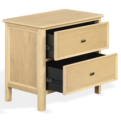 Hannaleigh 2 Drawer Wood Nightstand