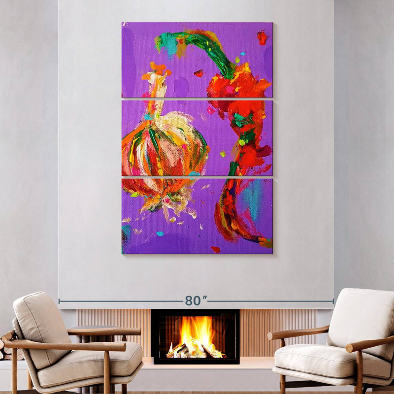 Yarlin Garlic And Chili, 74" H x 48" W