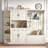 Multifunctional Left-Right Combination Hall Cabinet (Can Be Used Separately) With Storage And 4 Hooks, Storage Cabinet/ Hall Tree 2 In 1 For Living Room, Kitchen And Hallway
