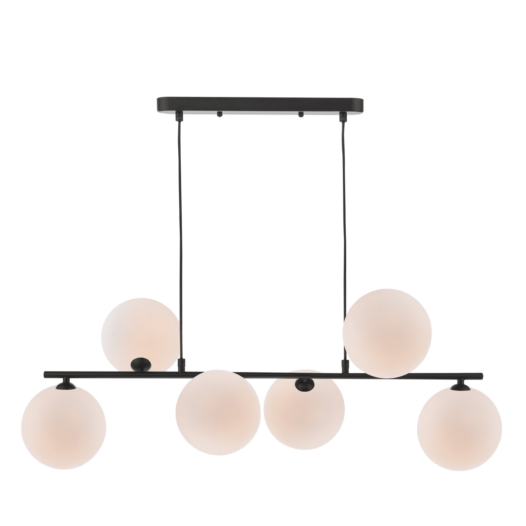 Spiral 6LT BAR PENDANT GLS