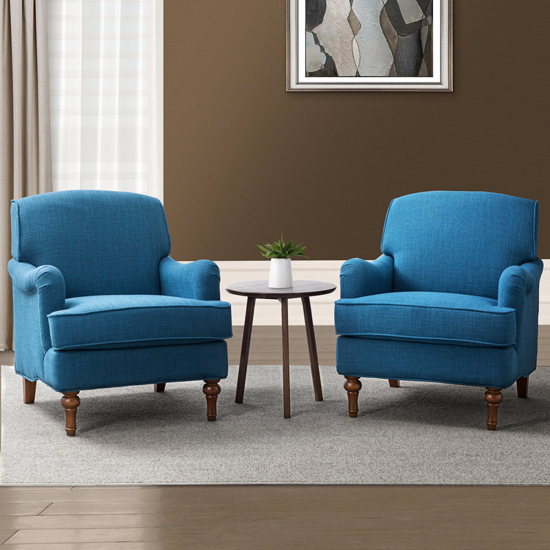 Fauteuil de 29,5 po de large Uppsala, Bleu marine 100% polyester