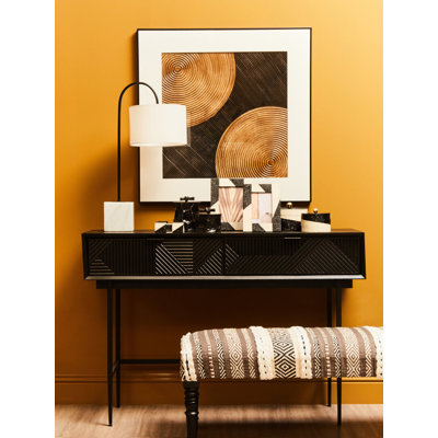 120cm Solid Wood Top Console Table