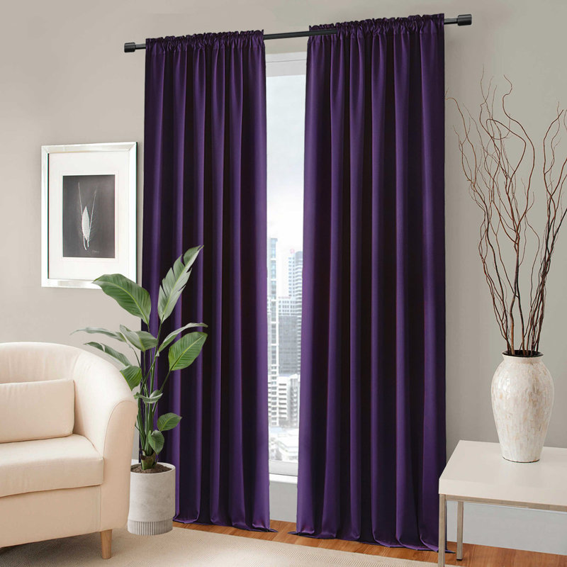 Room Darkening Curtains,2 Panels Set, 52" W x 90" L