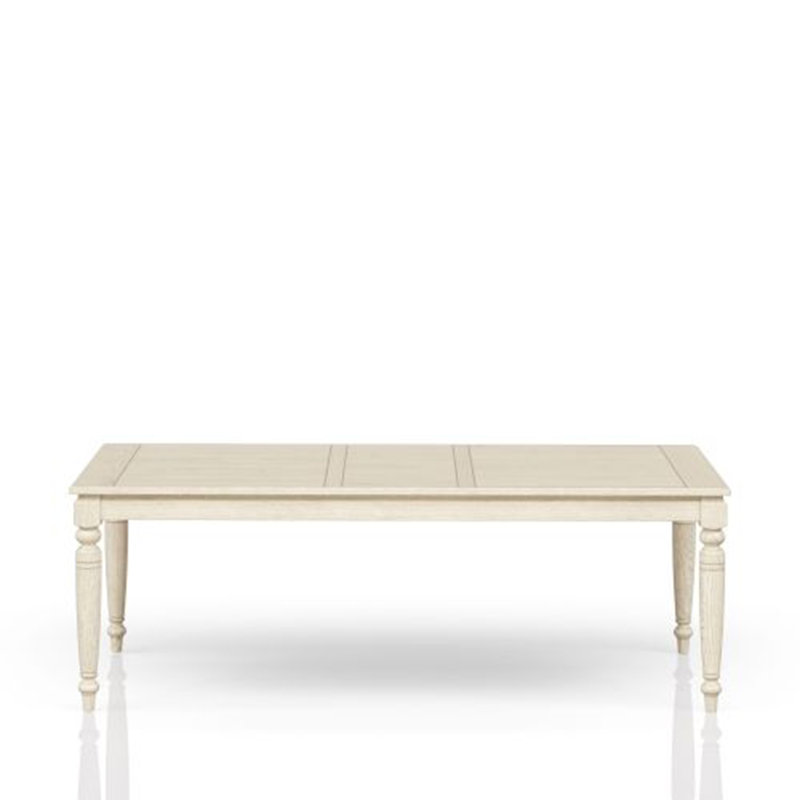 Table avec feuille - Blanc délavé