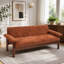 Canapé moderne en chenille avec accoudoirs rembourrés et coussin amovible-2114819888