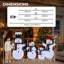 Décoration de Noël de bonhomme de neige 4 pièces