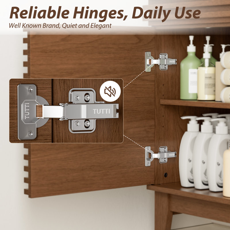 Katie With Sink, Mid-Century Freestanding Katie Sink With Storage, Undermount Ceramic Sink, Particleboard Frame With Wood Grain Laminate