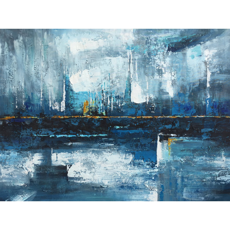 Peinture abstraite sur toile de ville abstraite