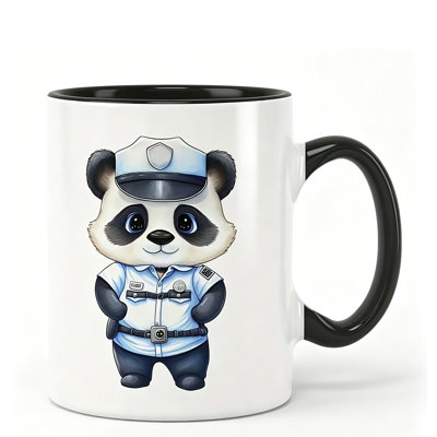 Panda Police Ceramic Mug - Perfect for Coffee & Tea, Ideal Gift for Men & Women on Birthdays, Mother's Day, Father's Day, Christmas.