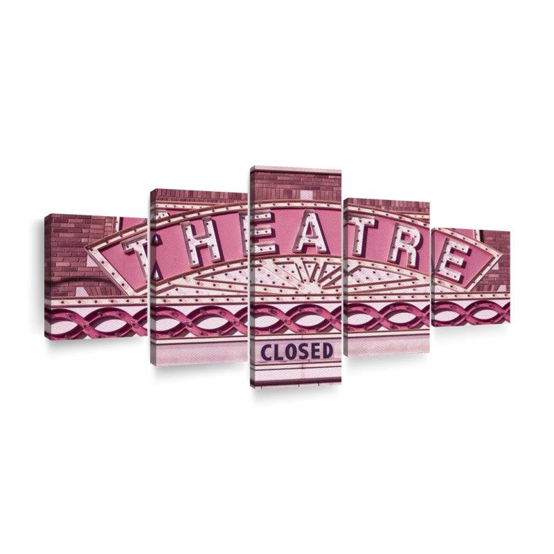 " Theatre " 5 - Pieces, 30" H x 68" W x 1.25" D