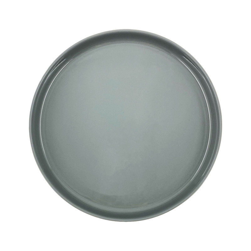 Assiette plate en grès Canvas Home, Gris foncé