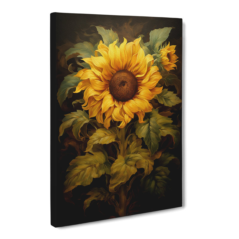 Sunflower Classicism - Wrapped Canvas, 60cm H x 40cm W x 3cm D