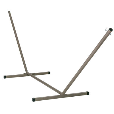 Portable 2 Person Heavy Duty Steel 12 Ft Hammock Stand With Hooks And Chains In Black