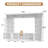 112" TV Entertainment Center Wall Unit With LED Lights-48947513