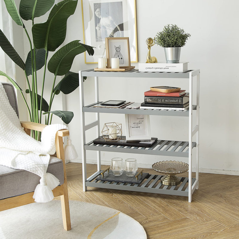 8 Pair Shoe Rack, Grey