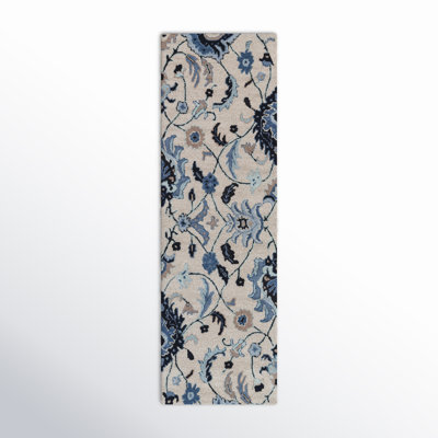 Alexander Floral Hand-Tufted Wool Blue/Ivory/Beige Area Rug
