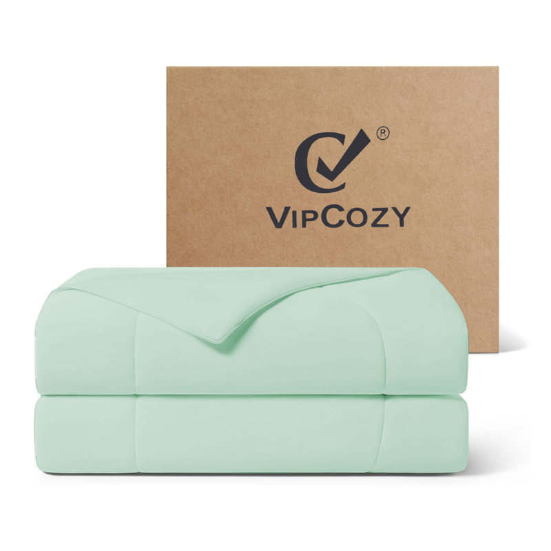 Cooling Comforter King Size, 90% Cooling Nylon Lightweight Blanket for Hot Sleepers & Night Sweats, Green, King