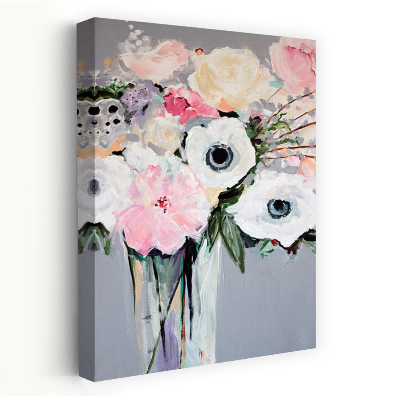 Sweetie Pie - art floral contemporain et fleurs de nature morte, H 48 po x l 32 po