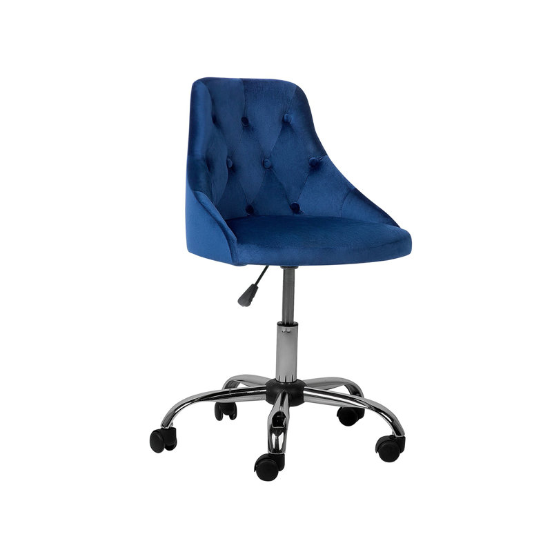 Maia Velvet Office Chair, Blue
