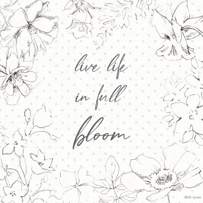 Peaceful Petals X Neutral - reproduction d'art sur toile tendue