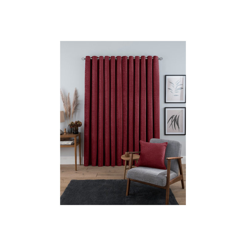 Avonell Room Darkening Curtain Panel Pair, 183 cm H x 229 cm W, Red